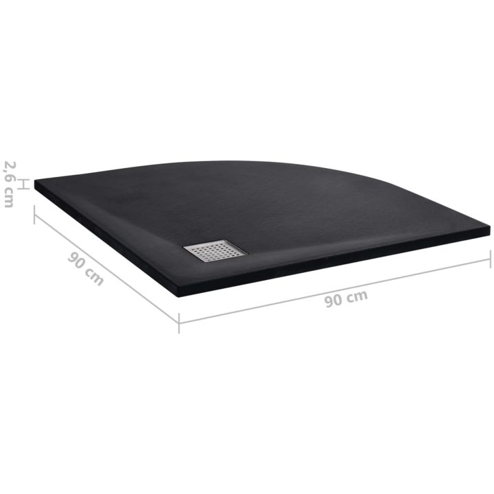 Duschkar SMC svart vidaXL – bild 7