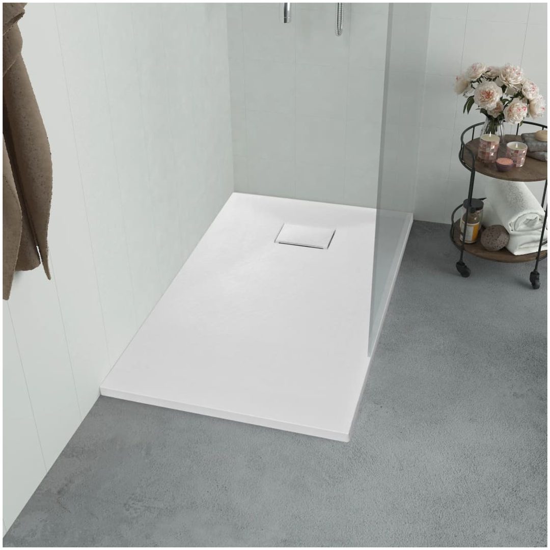 Duschkar SMC vit vidaXL 100 x 70 cm
