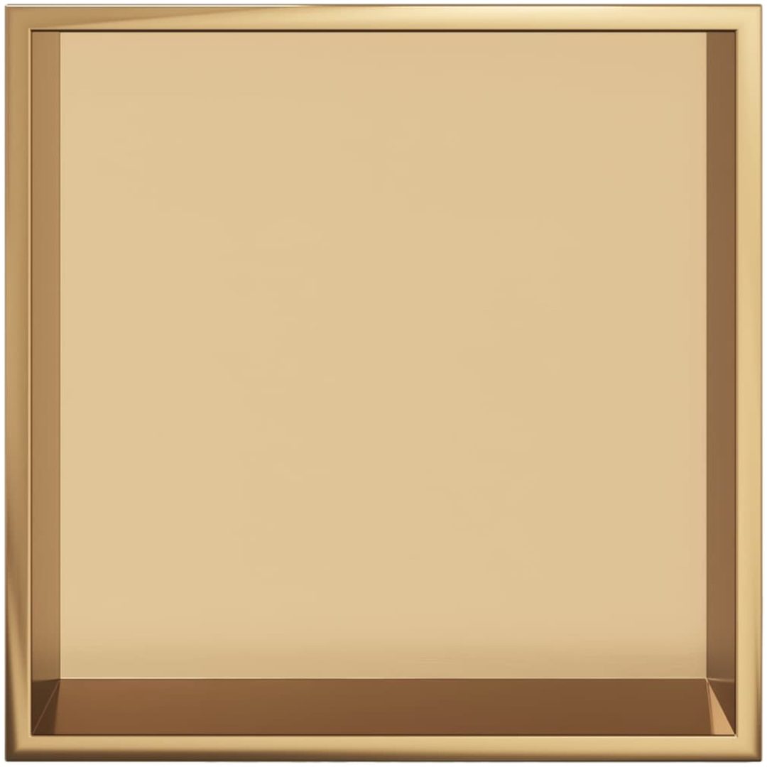 Duschnisch borstad guld 32x32x9 cm rostfritt stål vidaXL – bild 4