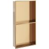 Duschnisch borstad guld 32x62x9 cm rostfritt stål vidaXL – miniatyr 2