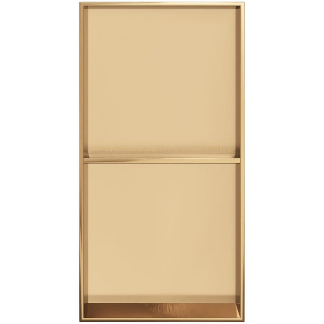 Duschnisch borstad guld 32x62x9 cm rostfritt stål vidaXL – bild 4