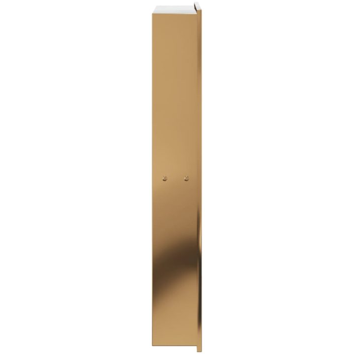 Duschnisch borstad guld 32x62x9 cm rostfritt stål vidaXL – bild 5