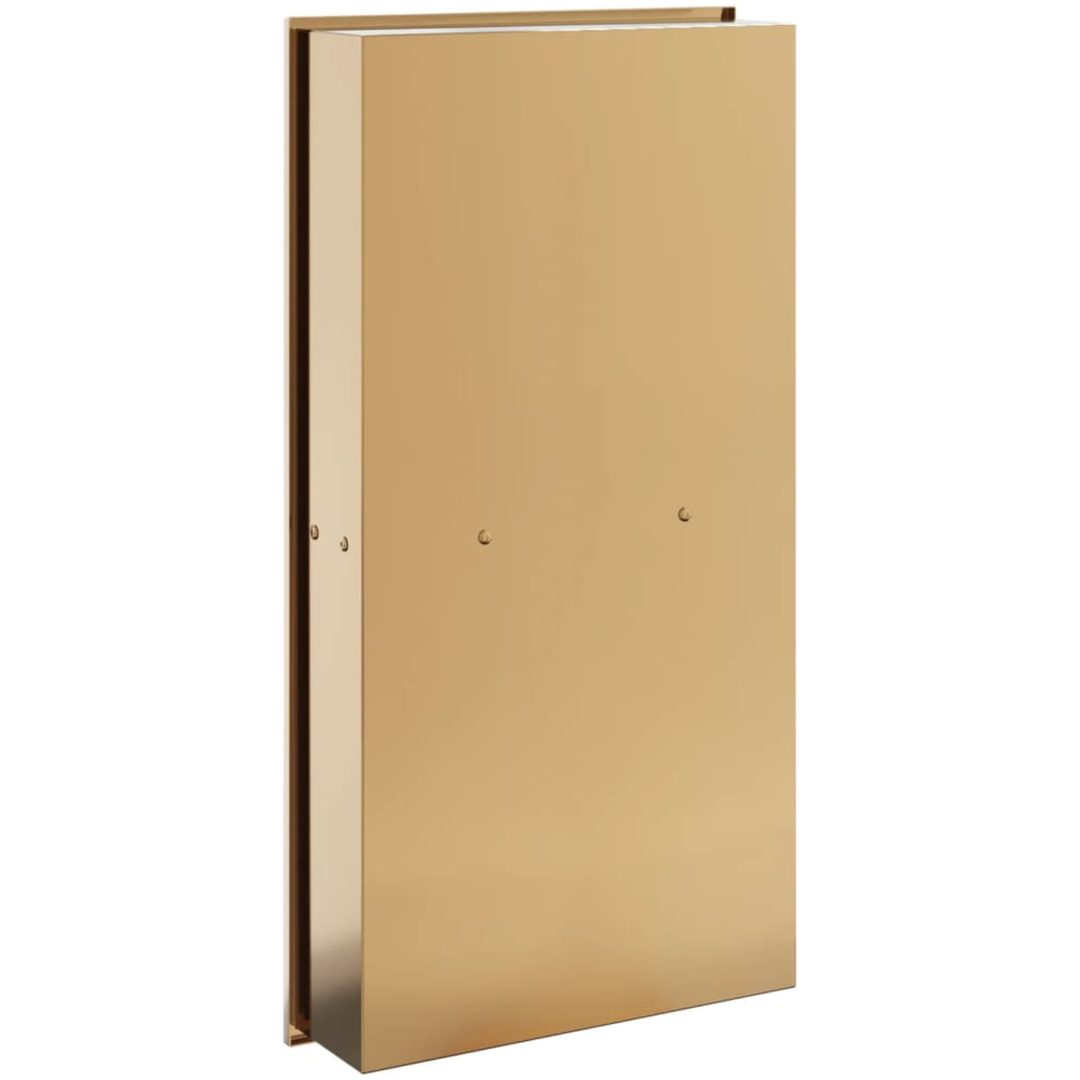 Duschnisch borstad guld 32x62x9 cm rostfritt stål vidaXL – bild 6