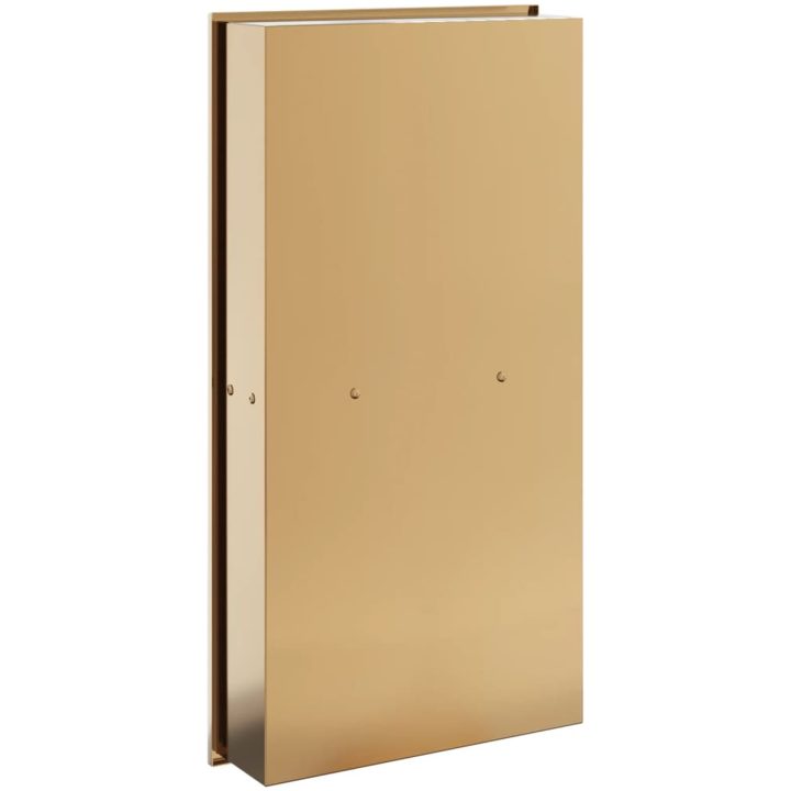 Duschnisch borstad guld 32x62x9 cm rostfritt stål vidaXL – bild 6