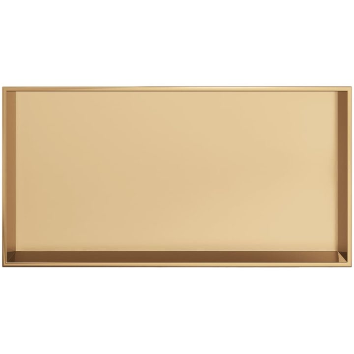 Duschnisch borstad guld 62x32x9 cm rostfritt stål vidaXL – bild 4