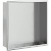 Duschnisch borstad silver 32x32x9 cm rostfritt stål vidaXL – miniatyr 2
