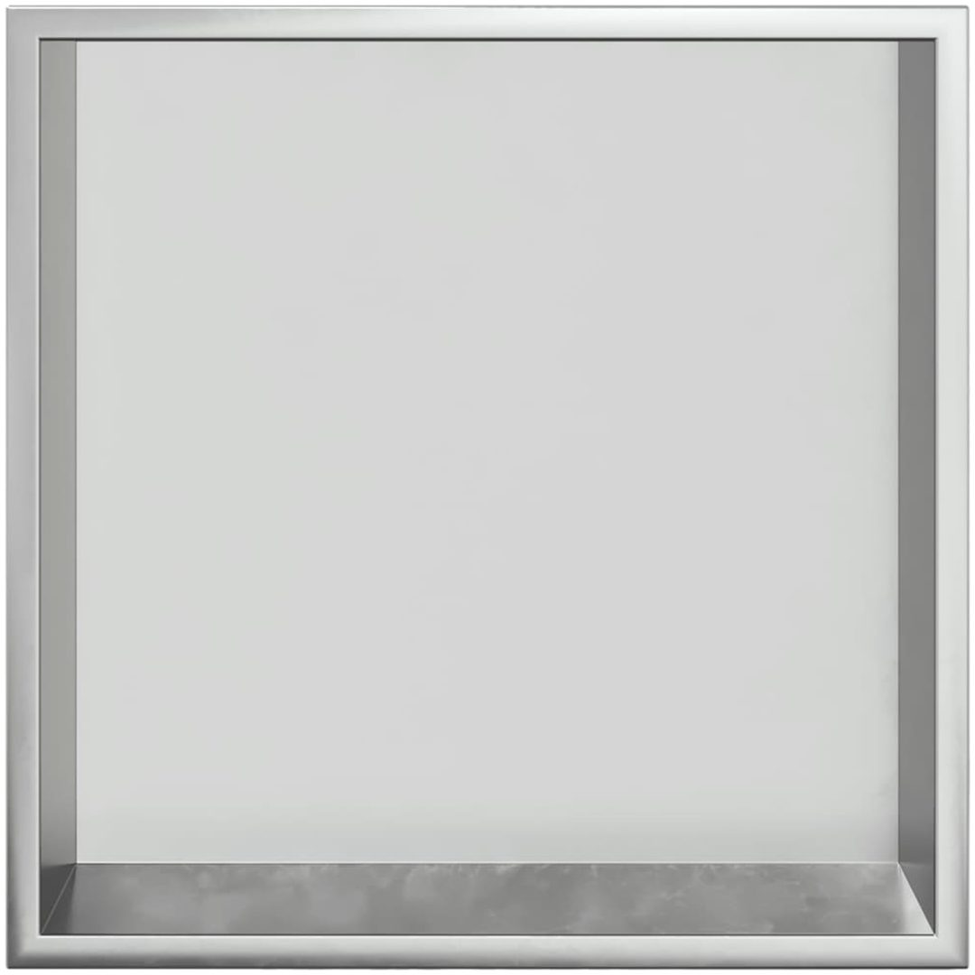 Duschnisch borstad silver 32x32x9 cm rostfritt stål vidaXL – bild 4