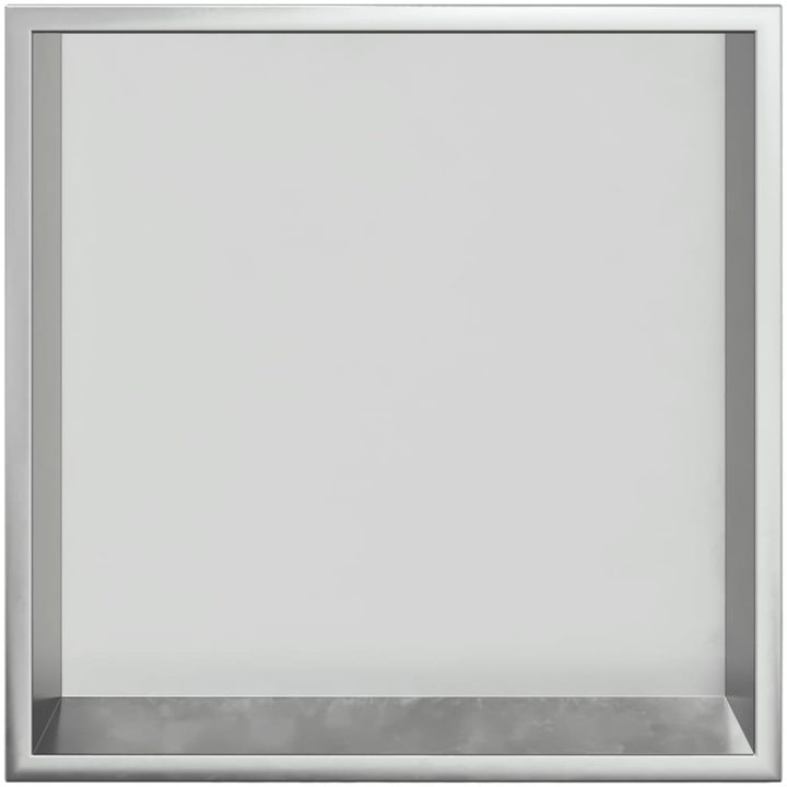 Duschnisch borstad silver 32x32x9 cm rostfritt stål vidaXL – bild 4