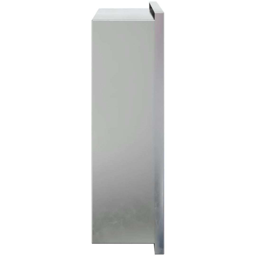 Duschnisch borstad silver 32x32x9 cm rostfritt stål vidaXL – bild 5