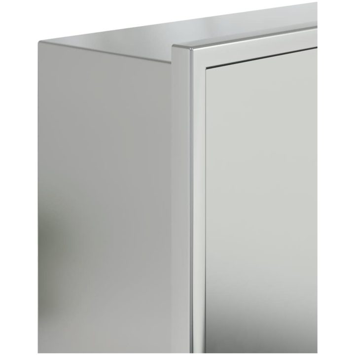 Duschnisch borstad silver 32x32x9 cm rostfritt stål vidaXL – bild 7