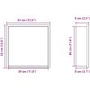 Duschnisch borstad silver 32x32x9 cm rostfritt stål vidaXL – miniatyr 8