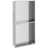 Duschnisch borstad silver 32x62x9 cm rostfritt stål vidaXL – miniatyr 2