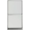 Duschnisch borstad silver 32x62x9 cm rostfritt stål vidaXL – miniatyr 4