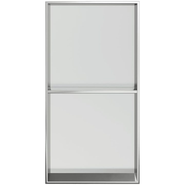 Duschnisch borstad silver 32x62x9 cm rostfritt stål vidaXL – bild 4