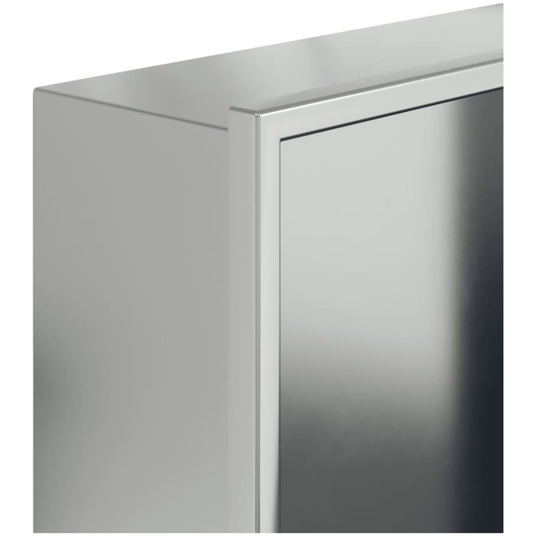 Duschnisch borstad silver 32x62x9 cm rostfritt stål vidaXL – bild 7
