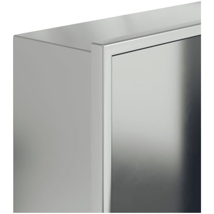 Duschnisch borstad silver 32x62x9 cm rostfritt stål vidaXL – bild 7