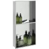 Duschnisch borstad silver 32x62x9 cm rostfritt stål vidaXL – miniatyr 1
