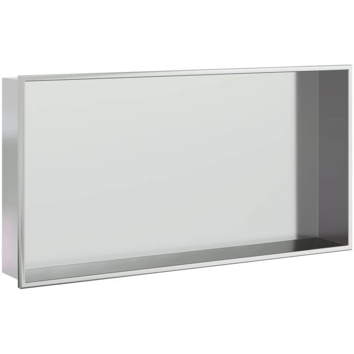 Duschnisch borstad silver 62x32x9 cm rostfritt stål vidaXL – bild 2