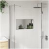 Duschnisch borstad silver 62x32x9 cm rostfritt stål vidaXL – miniatyr 3