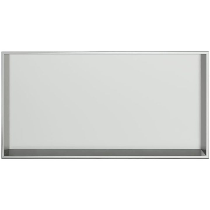 Duschnisch borstad silver 62x32x9 cm rostfritt stål vidaXL – bild 4
