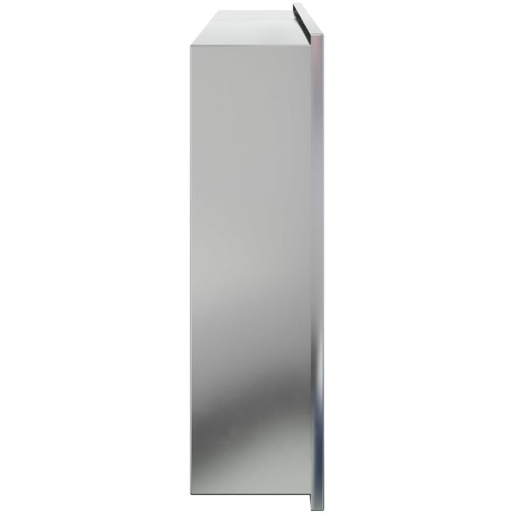 Duschnisch borstad silver 62x32x9 cm rostfritt stål vidaXL – bild 5