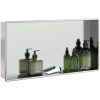 Duschnisch borstad silver 62x32x9 cm rostfritt stål vidaXL – miniatyr 1