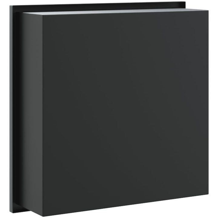 Duschnisch matt svart 32x32x9 cm rostfritt stål vidaXL – bild 6