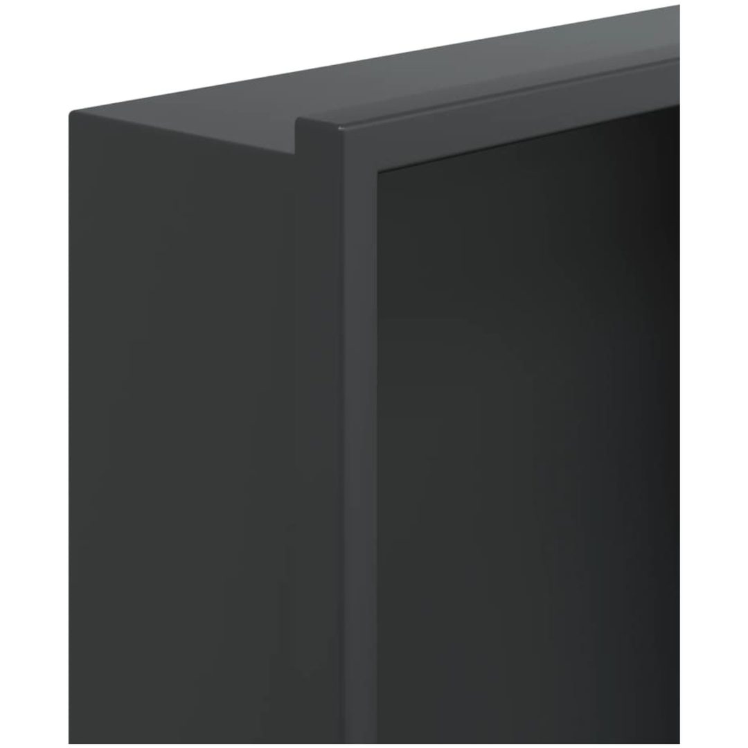 Duschnisch matt svart 32x32x9 cm rostfritt stål vidaXL – bild 7