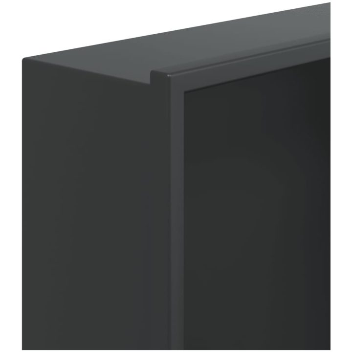 Duschnisch matt svart 32x62x9 cm rostfritt stål vidaXL – bild 7