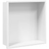 Duschnisch matt vit 32x32x9 cm rostfritt stål vidaXL – miniatyr 2