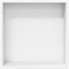 Duschnisch matt vit 32x32x9 cm rostfritt stål vidaXL – miniatyr 4