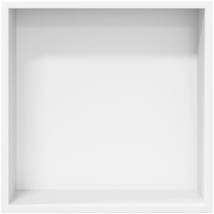 Duschnisch matt vit 32x32x9 cm rostfritt stål vidaXL – bild 4
