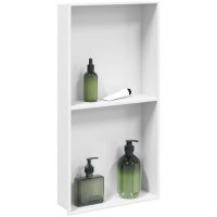 Duschnisch matt vit 32x62x9 cm rostfritt stål vidaXL