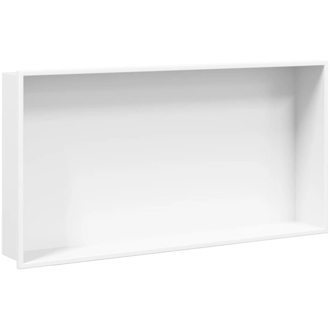 Duschnisch matt vit 62x32x9 cm rostfritt stål vidaXL – bild 2