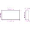 Duschnisch matt vit 62x32x9 cm rostfritt stål vidaXL – miniatyr 8