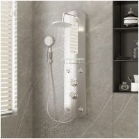 Duschpanel 25x43x110 cm silver vidaXL