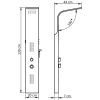 Duschpanel aluminium 20x44x130 cm svart vidaXL – miniatyr 11