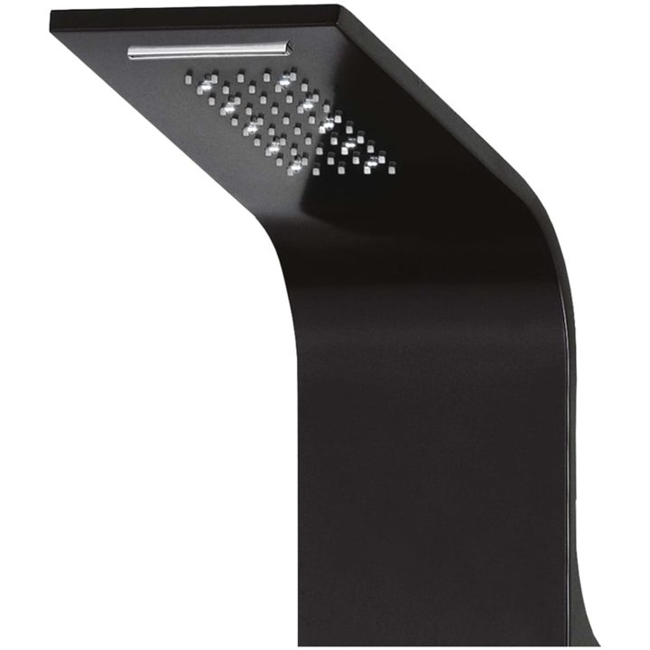Duschpanel aluminium 20x44x130 cm svart vidaXL – bild 5