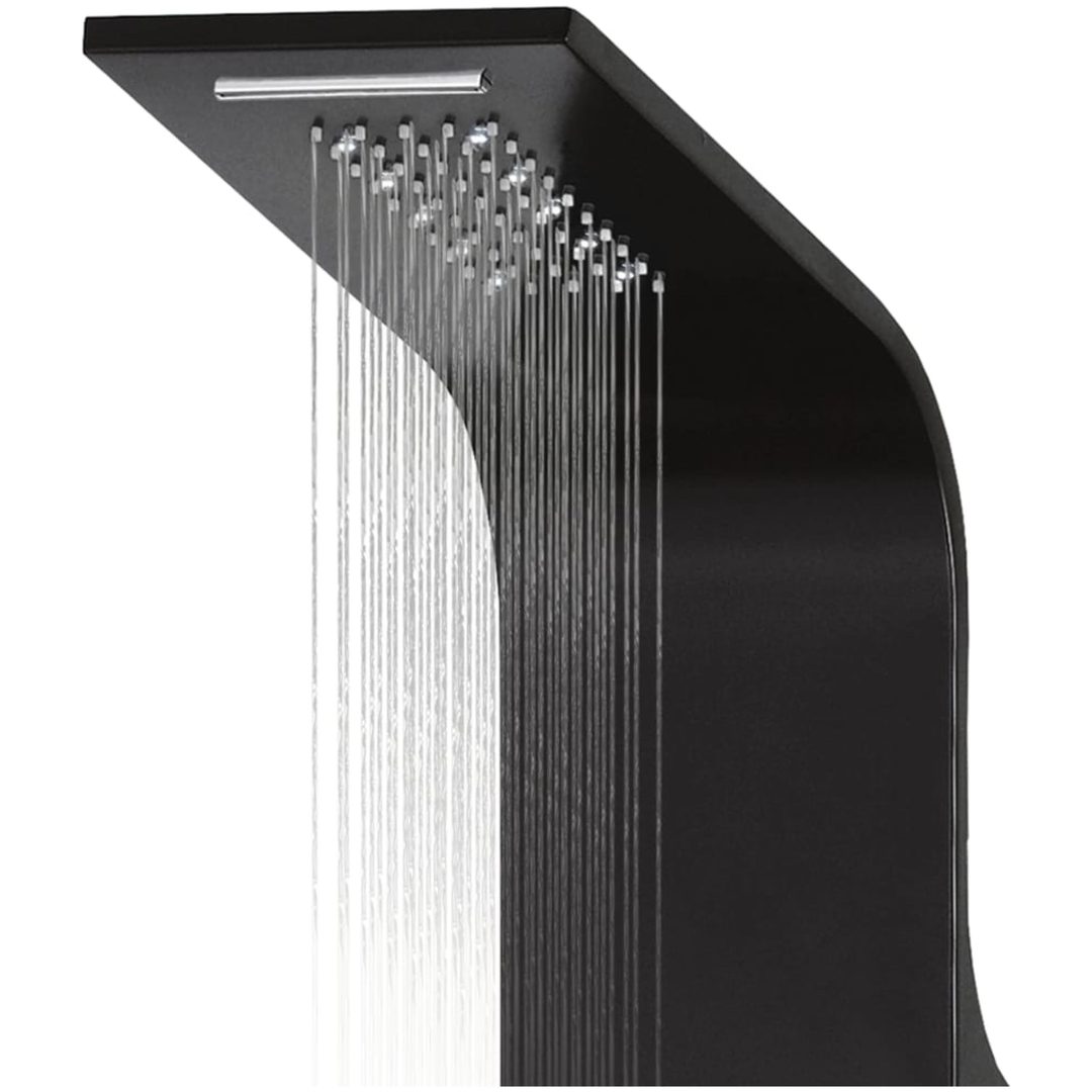 Duschpanel aluminium 20x44x130 cm svart vidaXL – bild 7