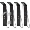 Duschpanel aluminium 20x44x130 cm svart vidaXL – miniatyr 10