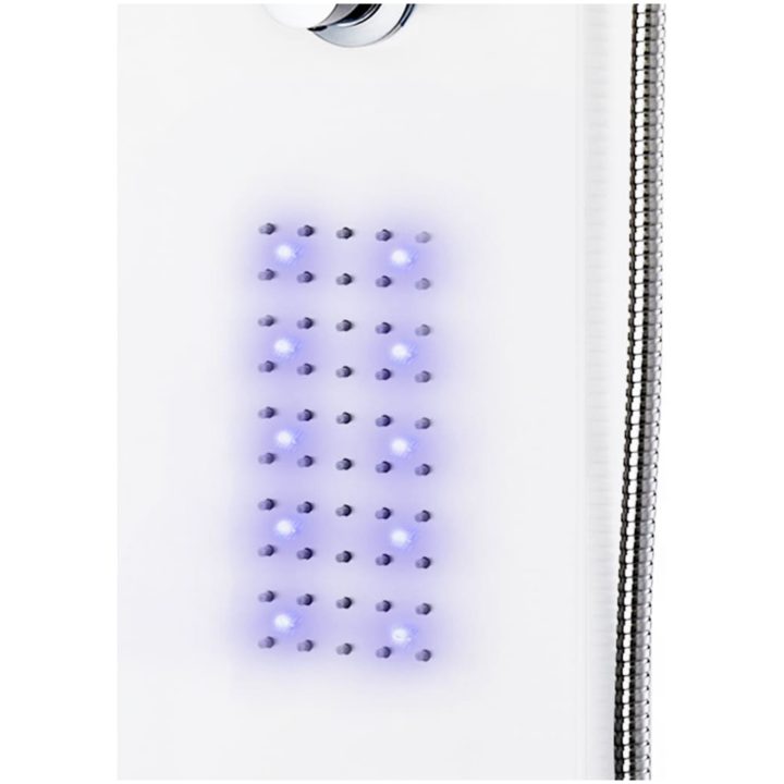 Duschpanel aluminium 20x44x130 cm vit vidaXL – bild 4