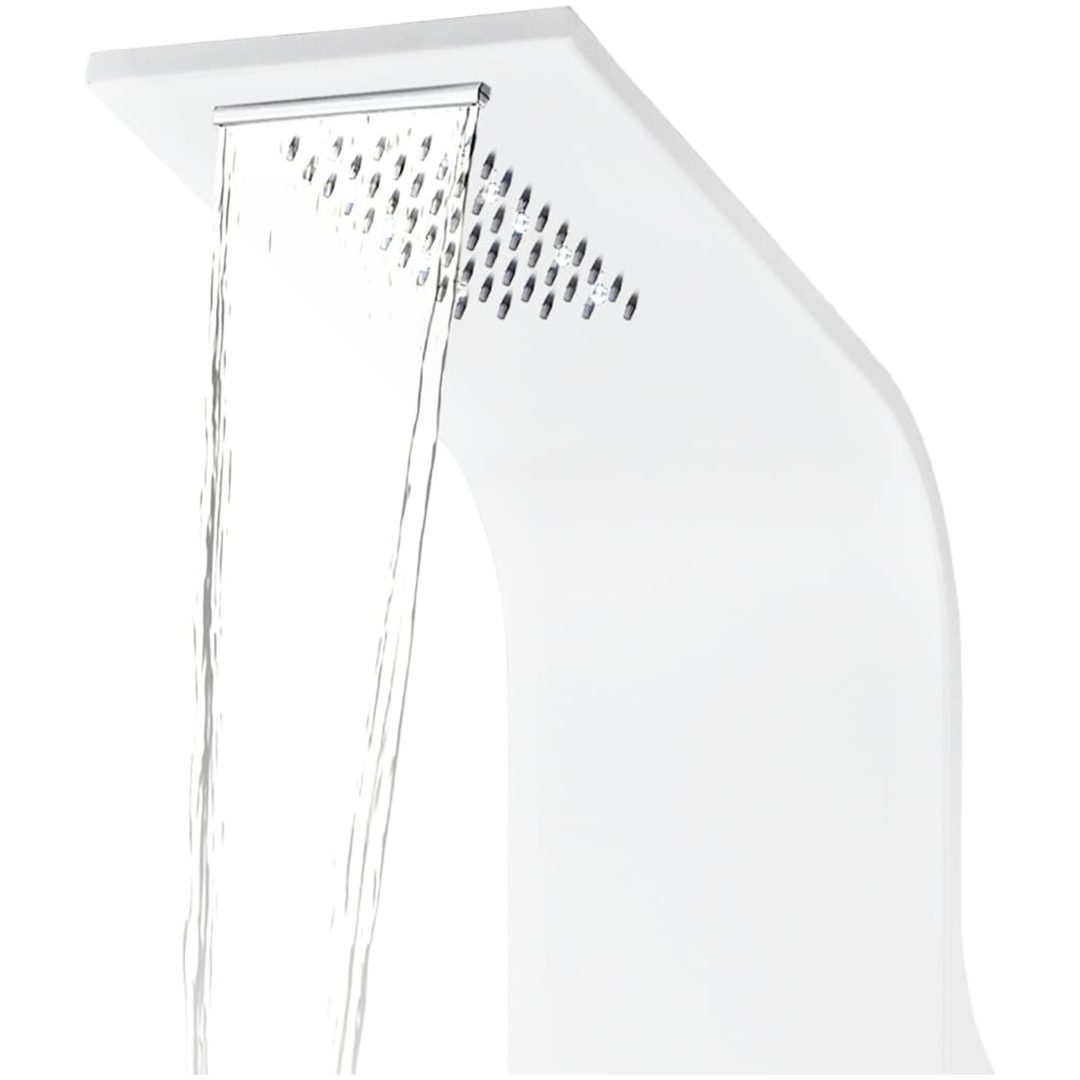 Duschpanel aluminium 20x44x130 cm vit vidaXL – bild 6