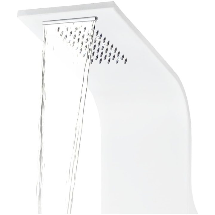 Duschpanel aluminium 20x44x130 cm vit vidaXL – bild 6