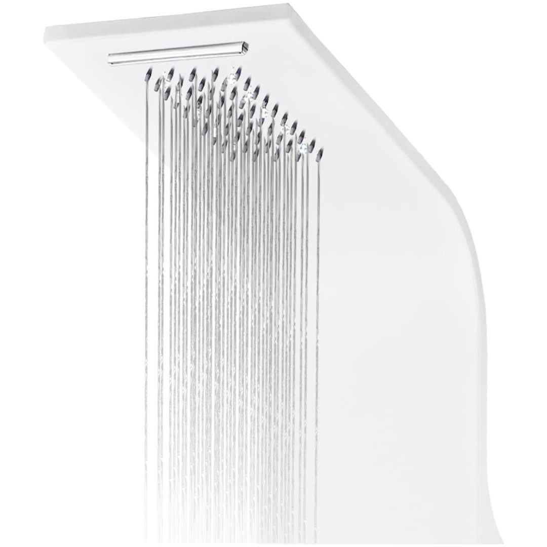 Duschpanel aluminium 20x44x130 cm vit vidaXL – bild 7