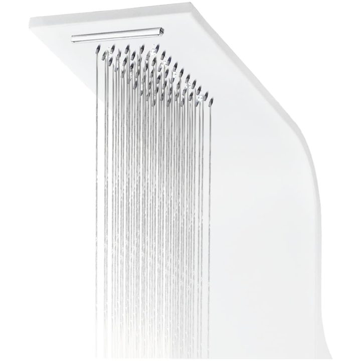 Duschpanel aluminium 20x44x130 cm vit vidaXL – bild 7