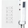 Duschpanel aluminium 20x44x130 cm vit vidaXL – miniatyr 8