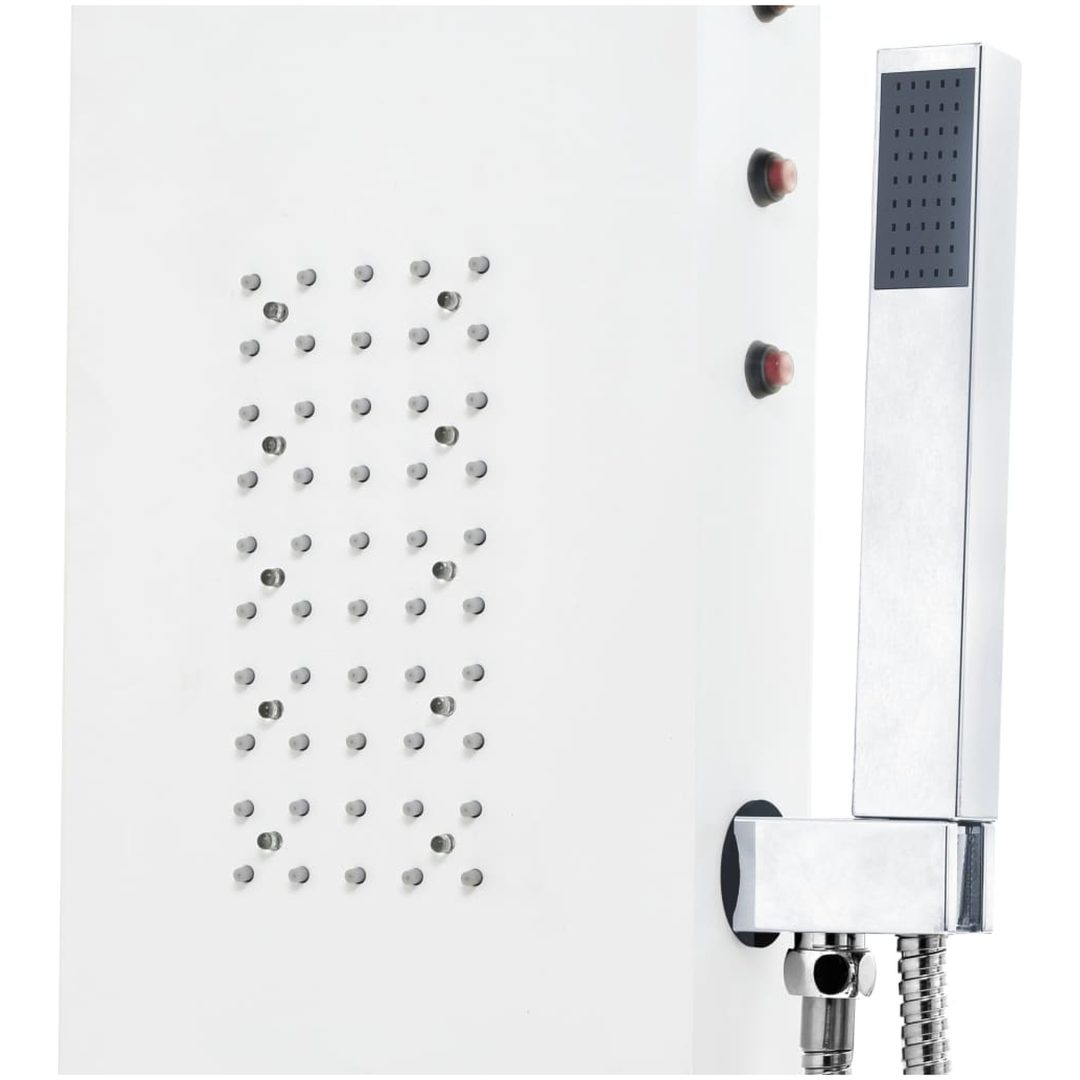 Duschpanel aluminium 20x44x130 cm vit vidaXL – bild 8
