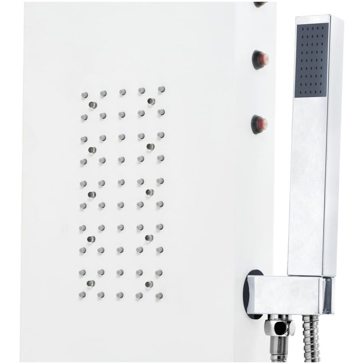 Duschpanel aluminium 20x44x130 cm vit vidaXL – bild 8
