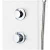 Duschpanel aluminium 20x44x130 cm vit vidaXL – miniatyr 9