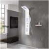 Duschpanel aluminium 20x44x130 cm vit vidaXL – miniatyr 1